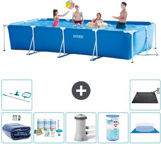 Intex Piscina Con Estructura Rectangular - 450x220x84 Cm - 7-piezas S30291