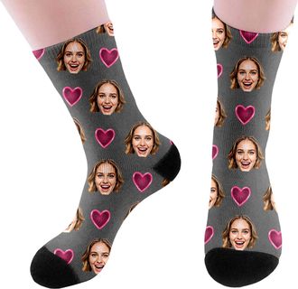Generic Personalised Photo Socks - Multiple Faces, Put Your Face on Socks for Men, Women