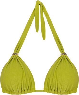 Lenny Niemeyer halter-neck ring-detail bikini top - Green