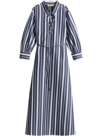 Woolrich striped midi dress - Blue