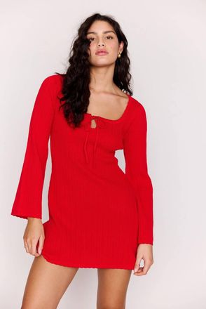 Minkpink Bellini Knit Mini Dress In Red
