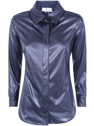 Elisabetta Franchi Shirt Black Shiny Ca19566e2