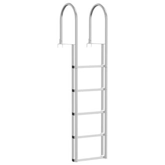 vidaXL Escalera De Muelle De 5 Pelda&ntilde;os Plateado 45 &times;11,5 &times;190 Cm Vidaxl