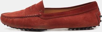 Tod's Tods Brown Suede Penny Slip On Loafers