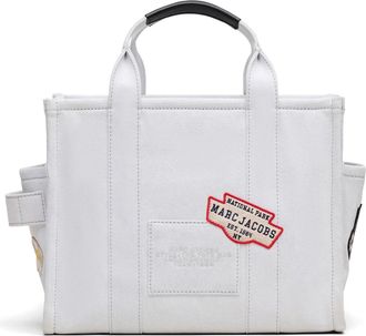 Marc Jacobs Womens Tote Bag Patchwork Denim Light Wash Cotton Handbags Hand