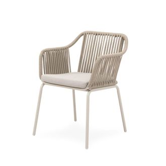 Koketto Home Silla de exterior con cojin beige con patas beige