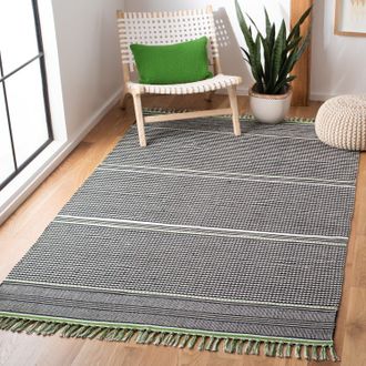Safavieh Montauk Hand Made Area rug, Green / Multi Bohemian Style Non-Shedding