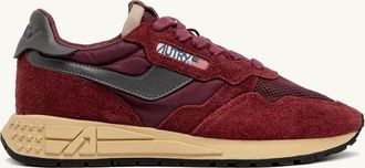 Autry SNEAKERS REELWIND LOW IN NYLON SUEDE E PELLE ROUNGE E CORDOVAN