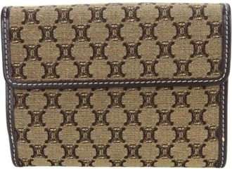 Celine Pre-owned Wallets, female, Beige, Size: ONE SIZE Pre-owned Canvas Wallet