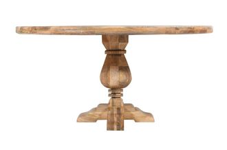 Vintahome Mesa redonda Leila &Oslash;150 cm en mango macizo acabado r&uacute;stico