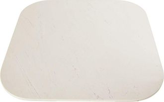 Maisons du monde Tablero de mesa de m&aacute;rmol blanco para 4 personas
