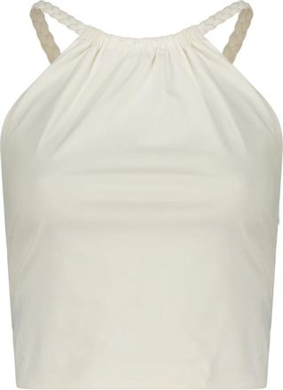Red Valentino Licht Top Zonder Mouwen - Dames - Tops zonder mouwen - Wit - S - Katoen - Tops