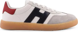 Hogan Leather Sneakers With Suede Inserts-Uomo