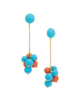 Kenneth Jay Lane 18K Plated Cluster Earrings