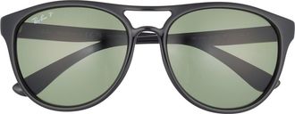 Ray-Ban 58mm Polarized Aviator Sunglasses in Black at Nordstrom Rack