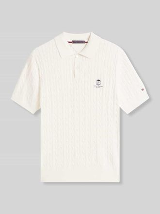 Tommy Hilfiger Poloshirt mit Logo Detail in Offwhite, Gr&ouml;&szlig;e XXL