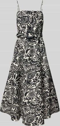 Lauren Ralph Lauren Knielanges Cocktailkleid mit G&uuml;rtel in Black, Gr&ouml;&szlig;e 34