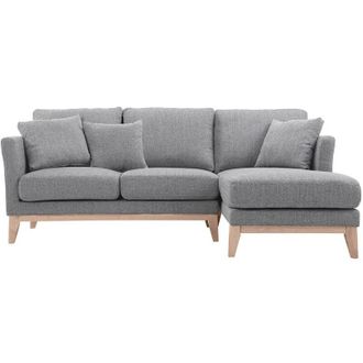 Miliboo Sofa De Esquina Derecha N&oacute;rdico Gris Claro Oslo