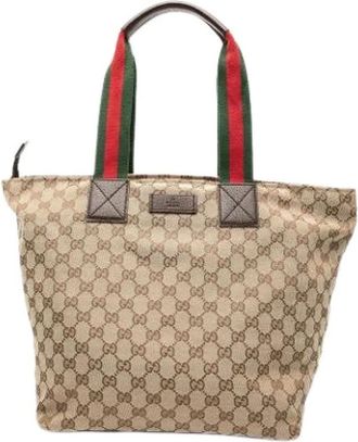 Gucci Pre-owned Tote Bags, female, Beige, Size: ONE SIZE Pre-owned Tote Bag