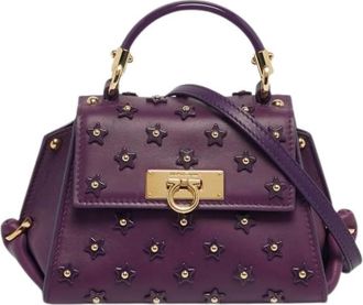 Ferragamo Pre-owned Mini Bag - Dames - Vintage Mini Tas - Paars - ONE Size - Leer - Vintage