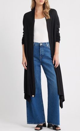 Dai Moda Cat Wrap Sweater Shawl in Black at Nordstrom, Size X-Large