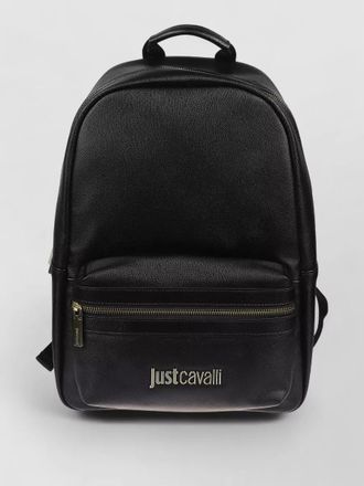Just Cavalli logo backpack featuring metal lettering