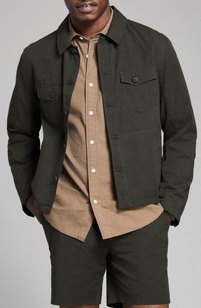 Billy Reid Woodsman Cotton Jacket in Peat at Nordstrom, Size Xx-Large