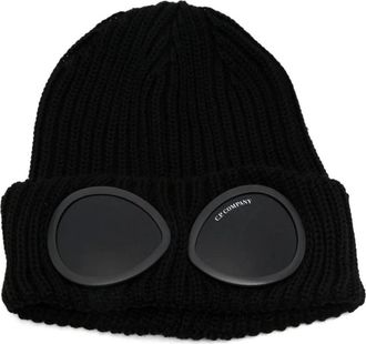 C.P. Company Goggle Beanie - Heren - Hoeden - Zwart - ONE Size - Wol - Accessoires