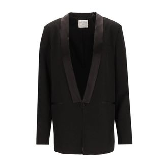 Forte_Forte Dinerjas - Dames - Blazers - Zwart - M - Wol - Jassen