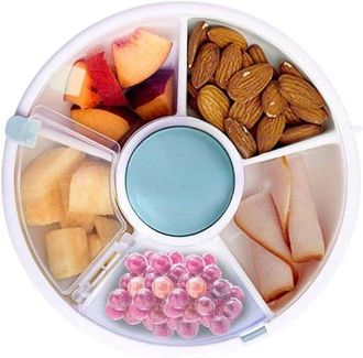 OEM Bol Para Frutas Secas - Caja Peque&ntilde;a Para Guardar Fruta - Organizador De Aperitivos Para Ni&ntilde;os - Azul