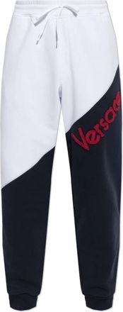 Versace Logo Trainingsbroeken - Heren - Sweatpants - Blauw - L - Katoen - Broeken