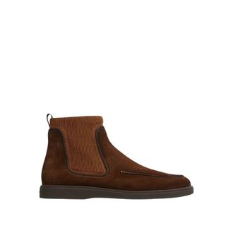 Santoni Stivaletto Chelsea con pannello a coste - - Shoes - Uomo - Marrone - 41 EU