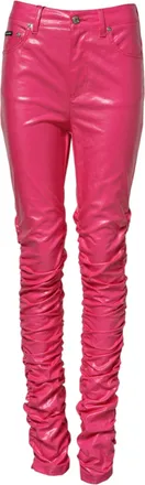 Dolce & Gabbana Womens Pink Cotton High Waisted Skinny Denim Jeans Clothing