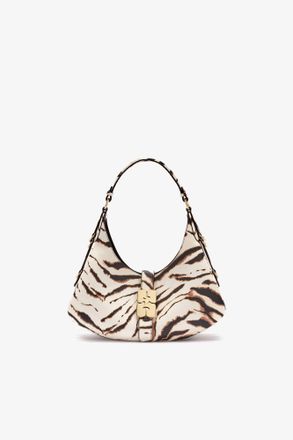 Ganni White Small Kat Bag in Zebra