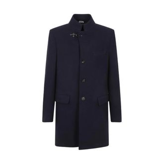 Fay New Duty Coat - Heren - Mantel - Blauw - L - Wol - Jassen