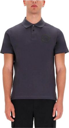 Versace Jeans Couture Tops, Heren, Grijs, M, Logo Polo Shirt