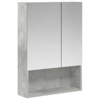 vidaXL Armario Con Espejo De Ba&ntilde;o Gris Concreto 50 X 14,5 X 70 Cm Vidaxl