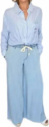 Vintage Havana Tessa Tencel Wide Leg Pant In Denim