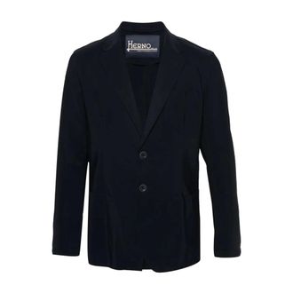 Herno Blazers, male, Blue, Size: 2XL Polyamide Blazer