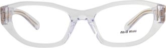 Miu Miu Demo Oval Ladies Eyeglasses MU 03WV 15Z1O1 53