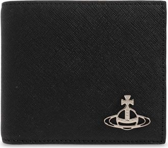 Vivienne Westwood Orb Bi-Fold Portemonnee - Heren - Portefeuilles - Zwart - ONE Size - Leer - Accessoires
