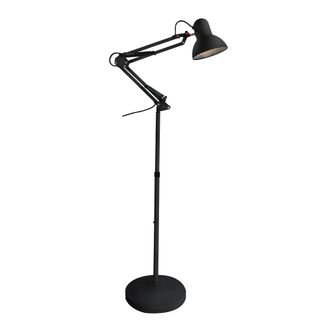 Wonderlamp L&aacute;mpara de pie retro negro articulada de metal