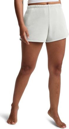 Beyond Yoga Fade Out Sweat Shorts in Washed Vintage White at Nordstrom, Size Large