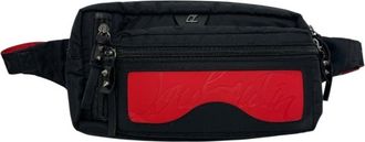 Christian Louboutin Black Red Color Nylon Fanny Pack (Pre-Owned)