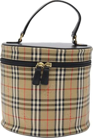 Burberry Nova Check Beige Canvas Clutch Bag (Pre-Owned)