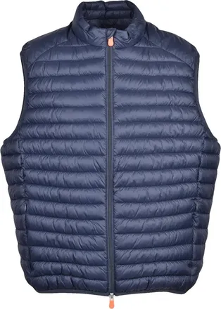 Save The Duck Blue Quilted Lightweight Nylon Zip Vest