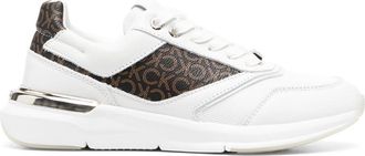 Calvin Klein logo print low-top sneakers - women - Leather - 37 - White
