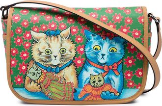 Gucci Pre-owned Gucci Kids Coated Canvas Floral Cat Print Messenger Bag Ladies GQIWOM73EGS13UGJ