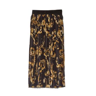 Versace Jeans Couture Midi Skirts, female, Multicolor, Size: 2XS Gonna Pliss&eacute; Barocco