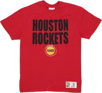 Mitchell & Ness Tops, Heren, Rood, XL, Katoen, Houston Rockets NBA T-shirt